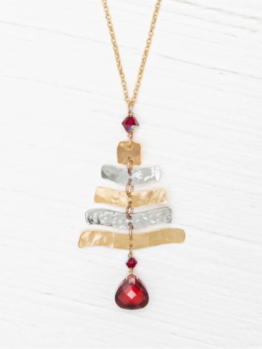 Holly Yashi Astra Sparkle Necklace, Scarlet